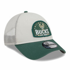 Milwaukee Bucks Throwback Patch Trucker 9FORTY Adjustable Hat Outlet