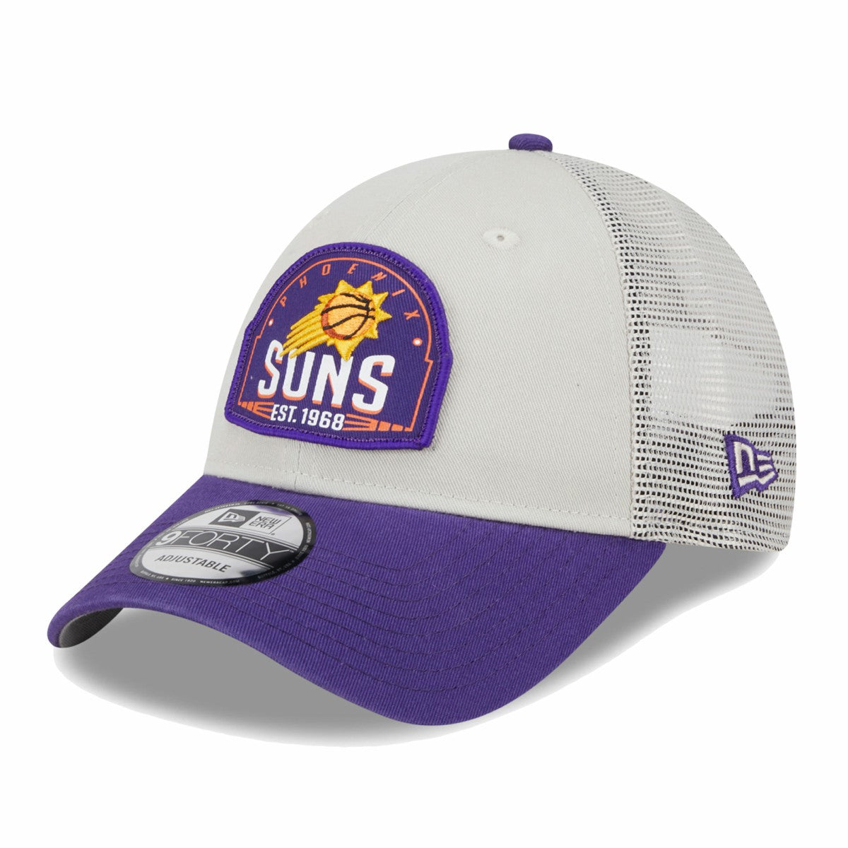 Phoenix Suns Throwback Patch Trucker 9FORTY Adjustable Hat On Sale