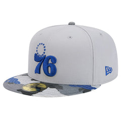 Philadelphia 76ers Active Color Camo Visor 59FIFTY Fitted Hat On Sale