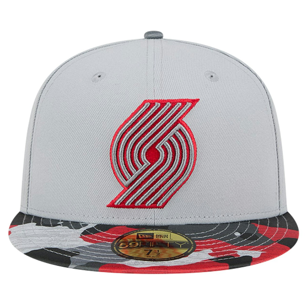 Portland Trail Blazers Active Color Camo Visor 59FIFTY Fitted Hat Discount
