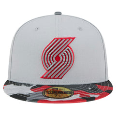 Portland Trail Blazers Active Color Camo Visor 59FIFTY Fitted Hat Discount