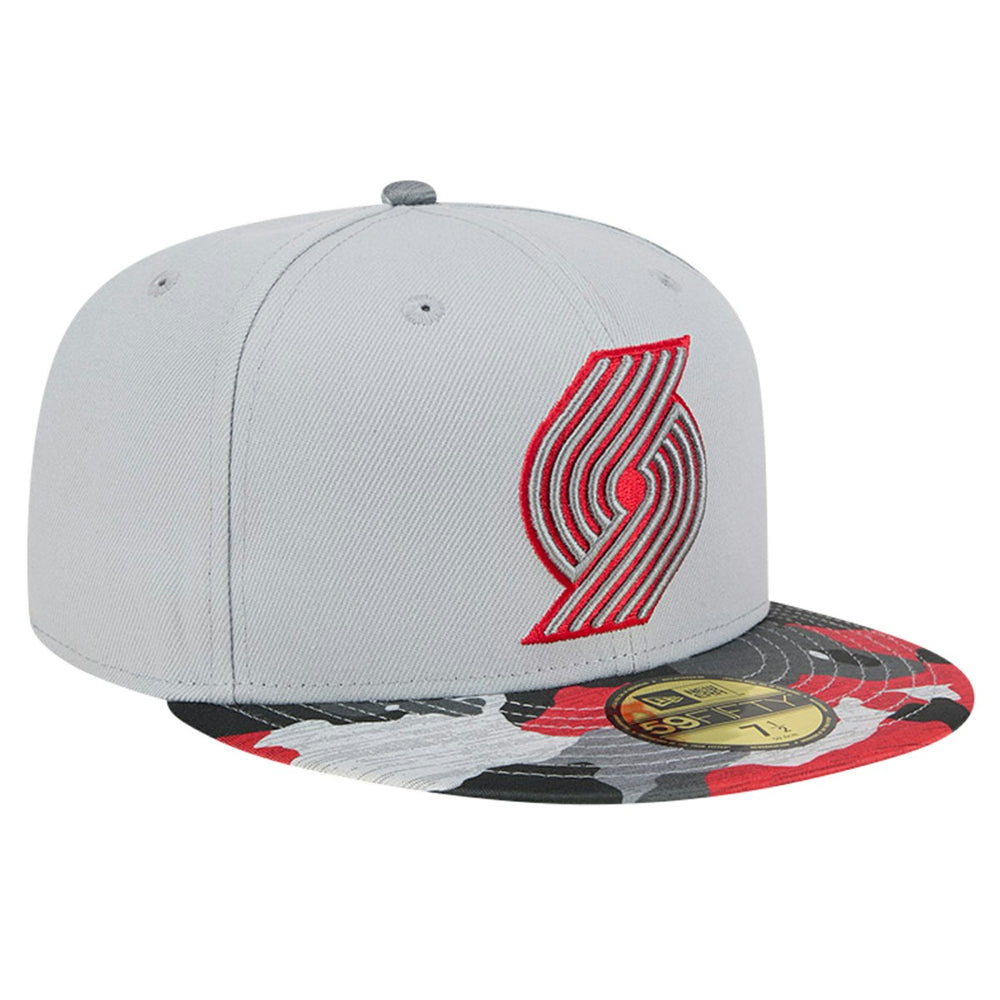 Portland Trail Blazers Active Color Camo Visor 59FIFTY Fitted Hat Discount