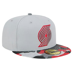 Portland Trail Blazers Active Color Camo Visor 59FIFTY Fitted Hat Discount