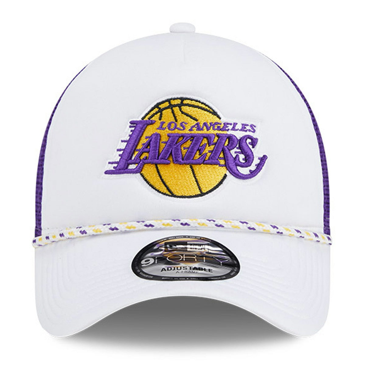 Los Angeles Lakers Court Sport Foam A-Frame 9FORTY Adjustable Trucker Hat On Sale