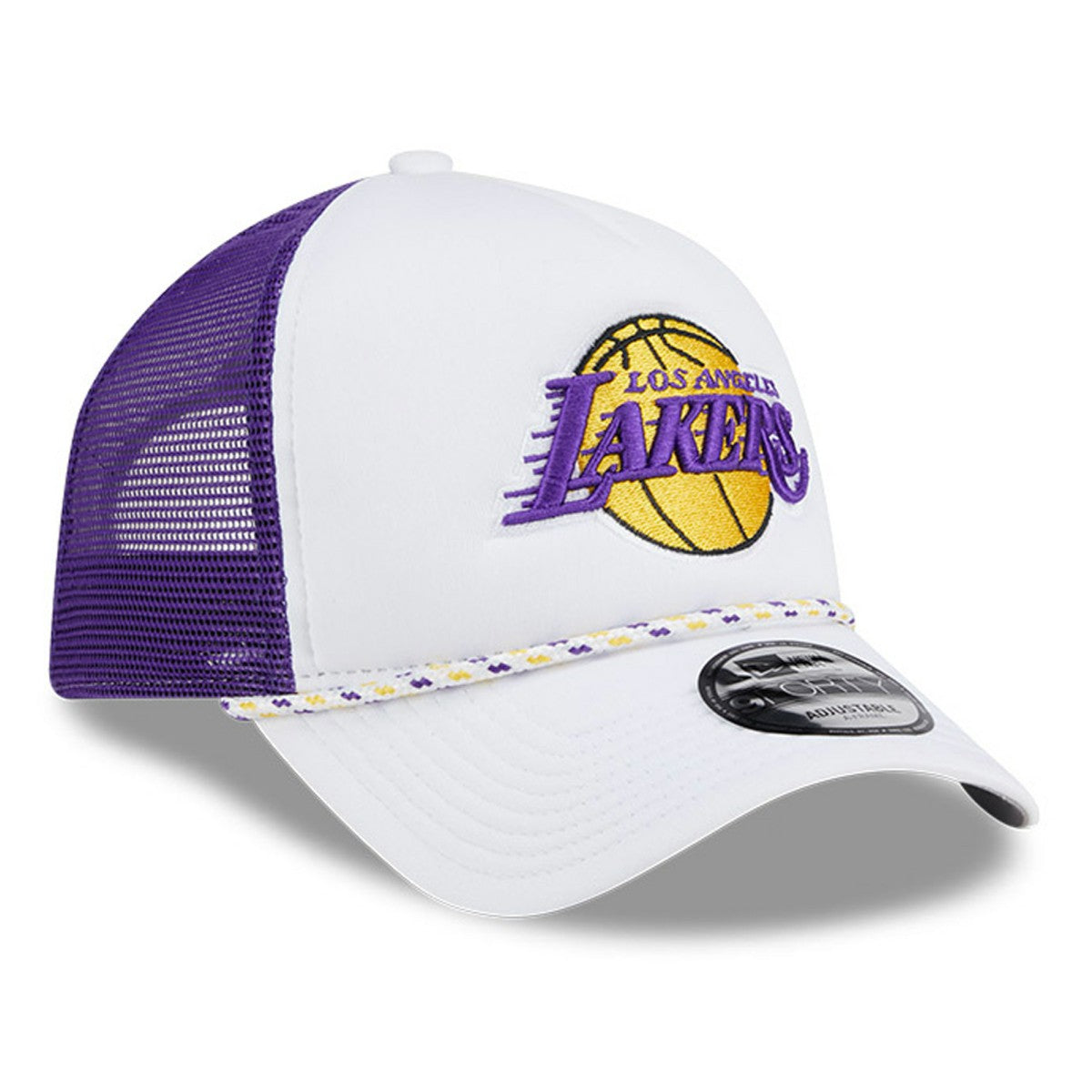 Los Angeles Lakers Court Sport Foam A-Frame 9FORTY Adjustable Trucker Hat On Sale