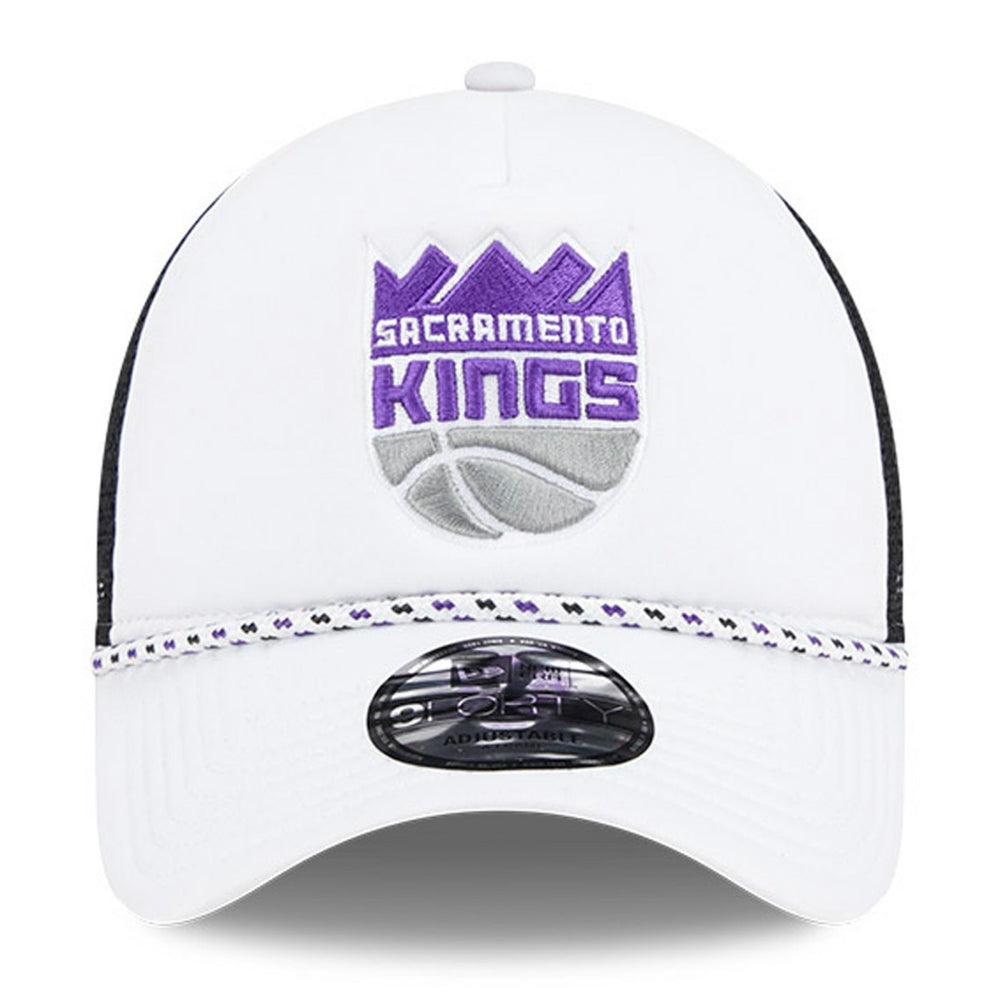 Sacramento Kings Court Sport Foam A-Frame 9FORTY Adjustable Trucker Hat On Sale