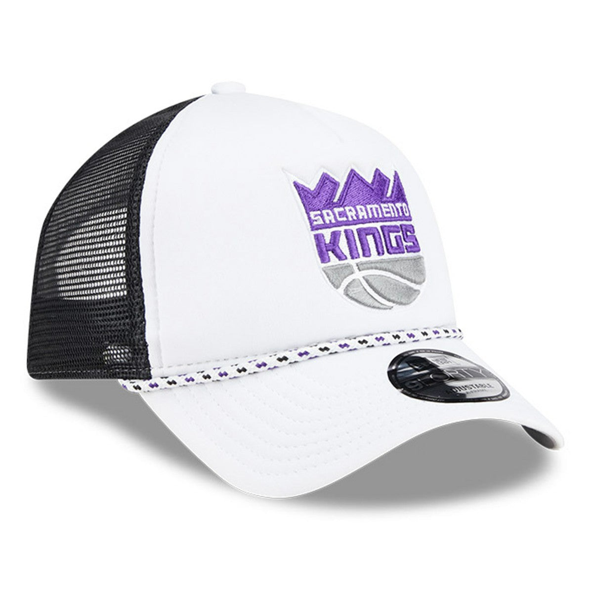 Sacramento Kings Court Sport Foam A-Frame 9FORTY Adjustable Trucker Hat On Sale