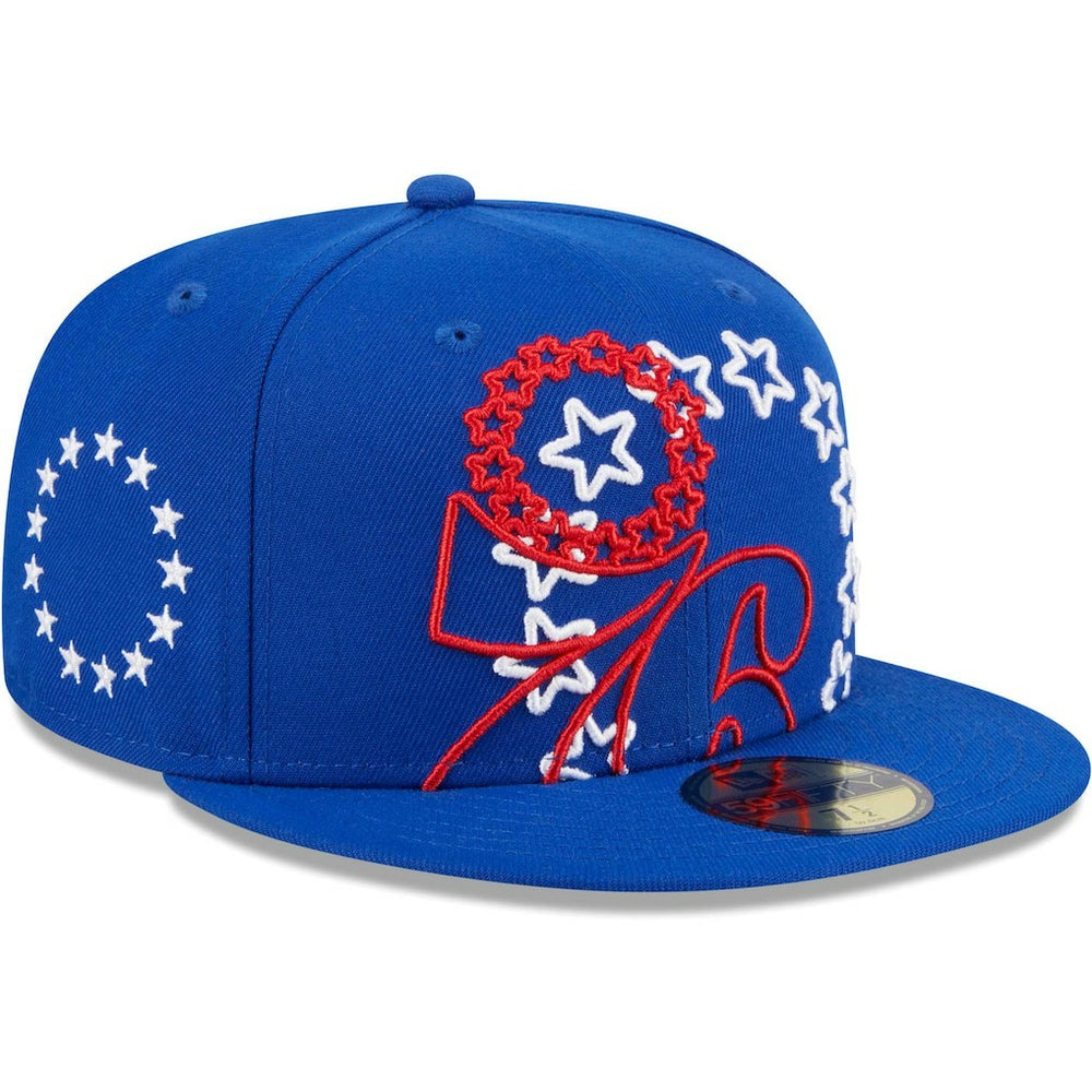 Philadelphia 76ers Game Day Hollow Logo Mashup 59FIFTY Fitted Hat On Sale