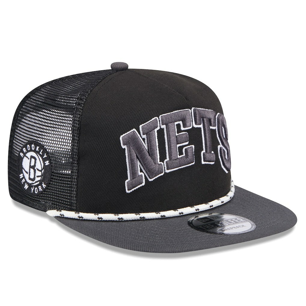 Brooklyn Nets Throwback Team Arch Golfer Snapback Hat New