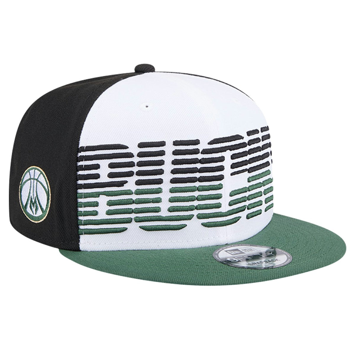 Milwaukee Bucks Throwback Gradient Tech Font 9FIFTY Snapback Hat Discount