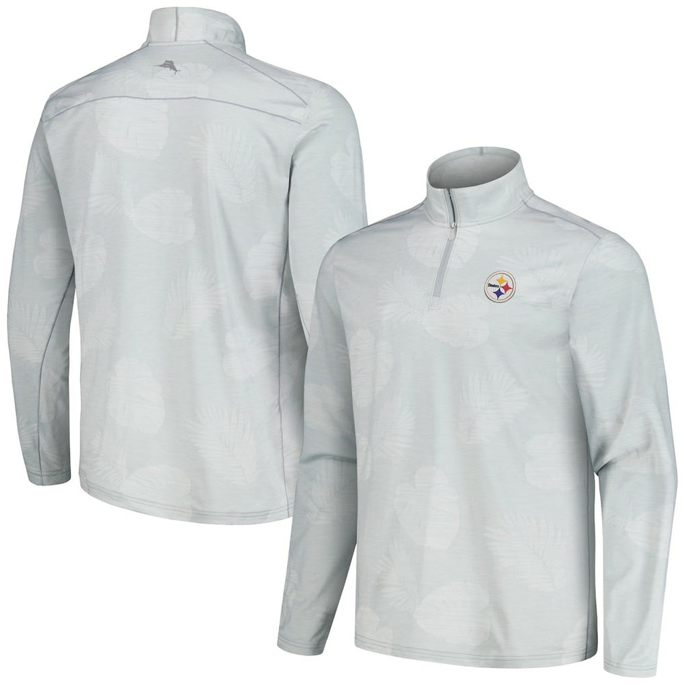 Pittsburgh Steelers Tommy Bahama Delray Frond IslandZone Half-Zip Sweatshirt