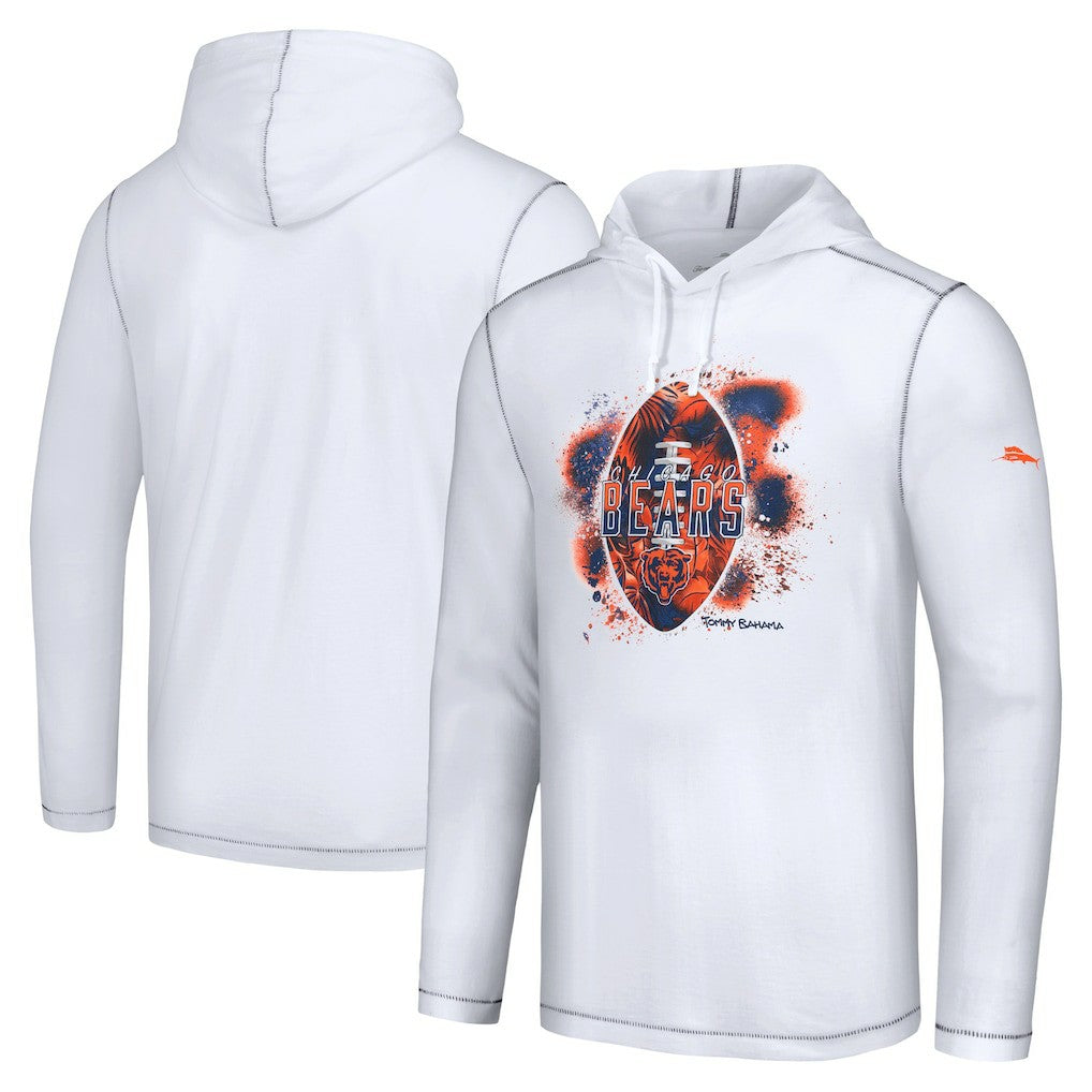 Chicago Bears Tommy Bahama Graffiti Touchdown Pullover Hoodie