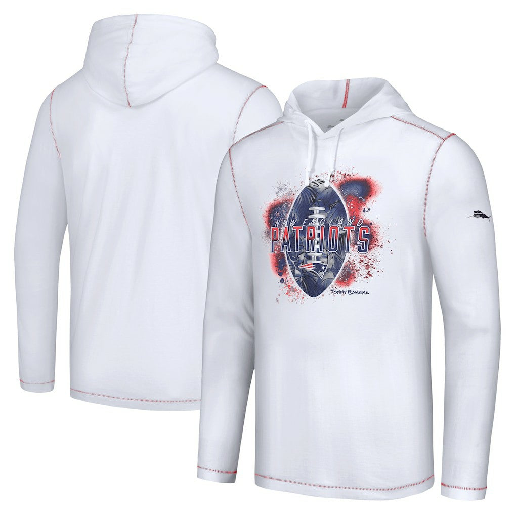 New England Patriots Tommy Bahama Graffiti Touchdown Pullover Hoodie