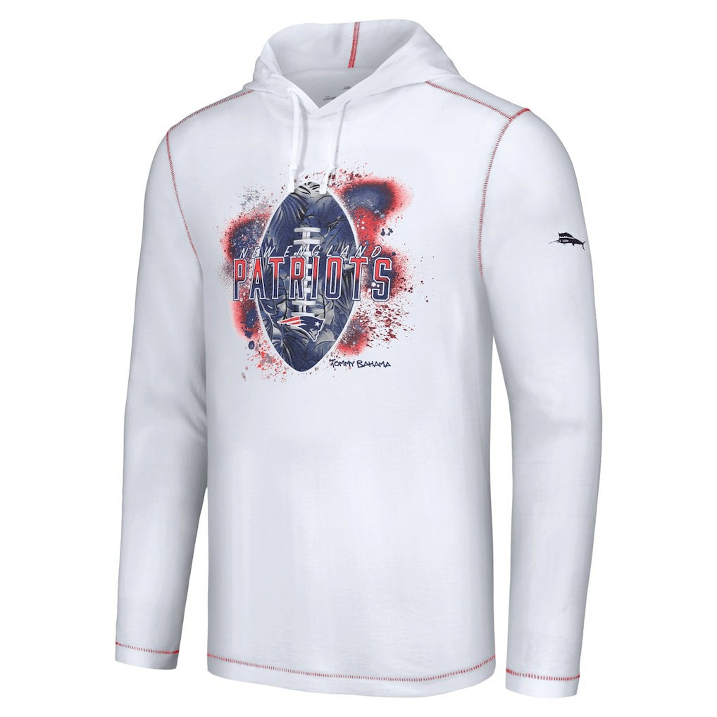 New England Patriots Tommy Bahama Graffiti Touchdown Pullover Hoodie