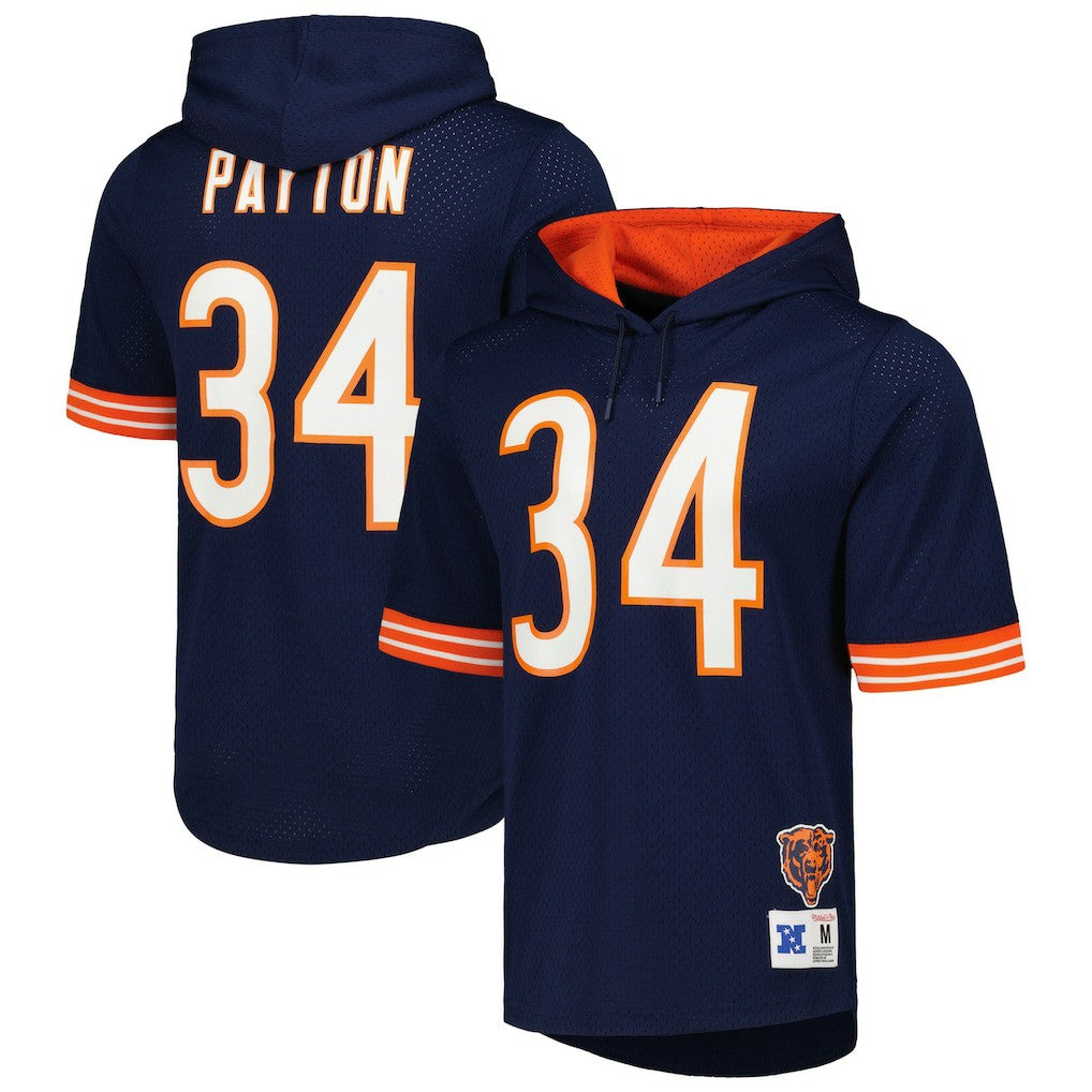 Chicago Bears Mitchell & Ness Walter Payton  Retired Player Name & Number Mesh Hoodie T-Shirt