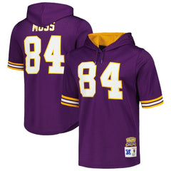 Minnesota Vikings Mitchell & Ness Randy Moss  Retired Player Name & Number Mesh Hoodie T-Shirt