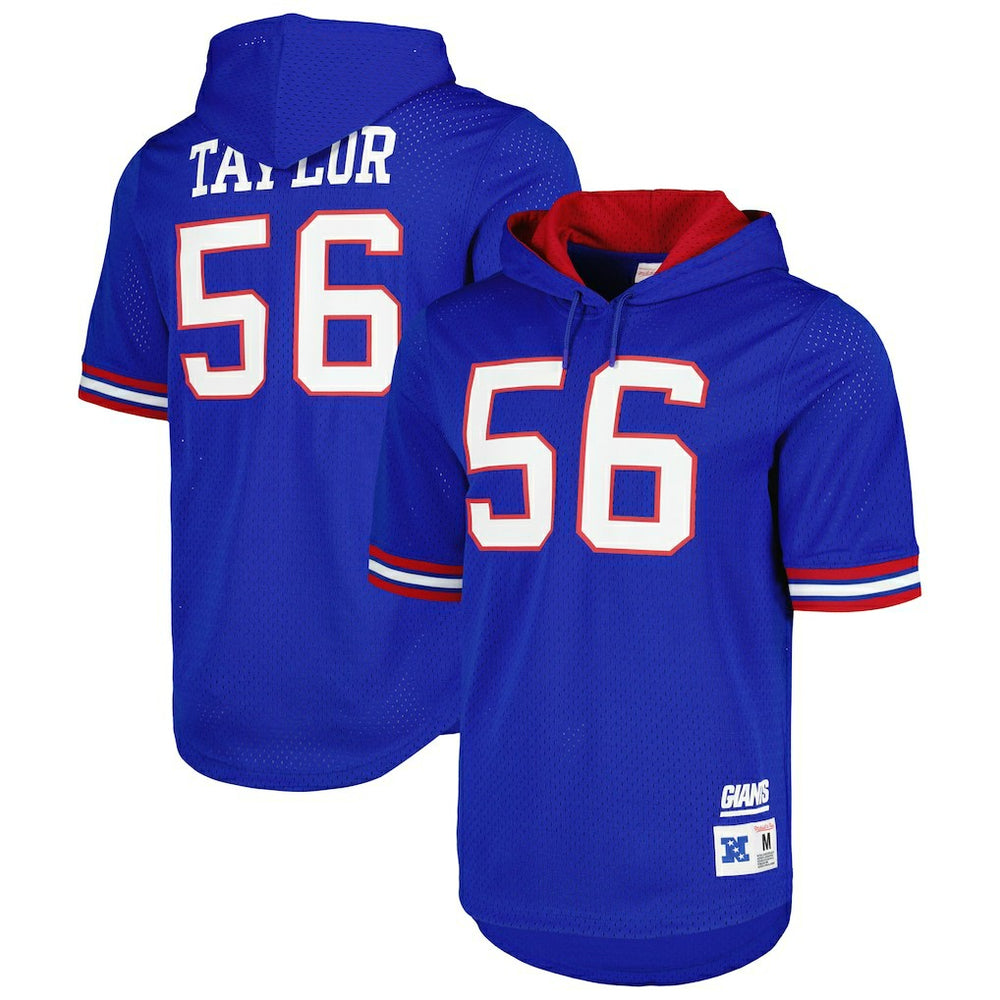 New York Giants Mitchell & Ness Lawrence Taylor  Retired Player Name & Number Mesh Hoodie T-Shirt