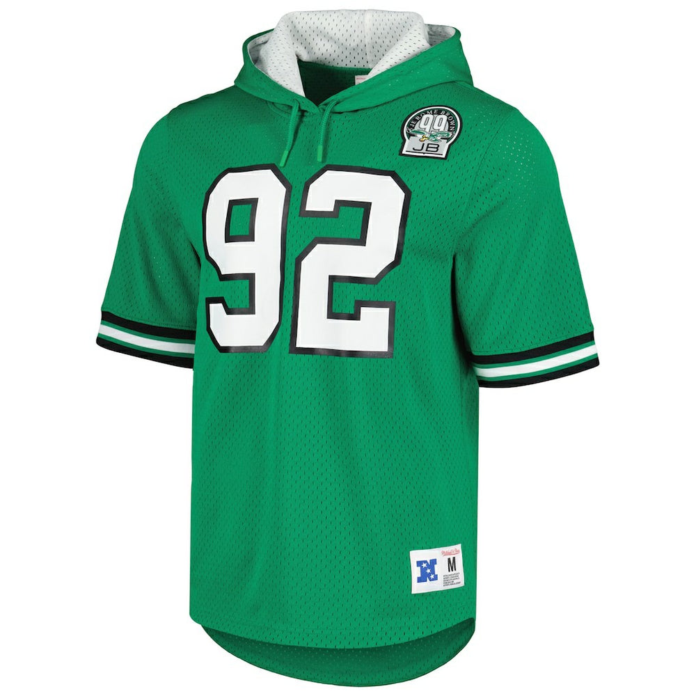 Philadelphia Eagles Mitchell & Ness Reggie White  Retired Player Name & Number Mesh Hoodie T-Shirt