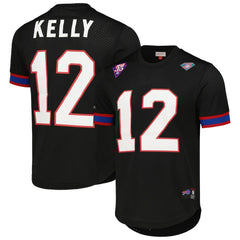 Buffalo Bills Mitchell & Ness Jim Kelly  Retired Player Name & Number Mesh Top