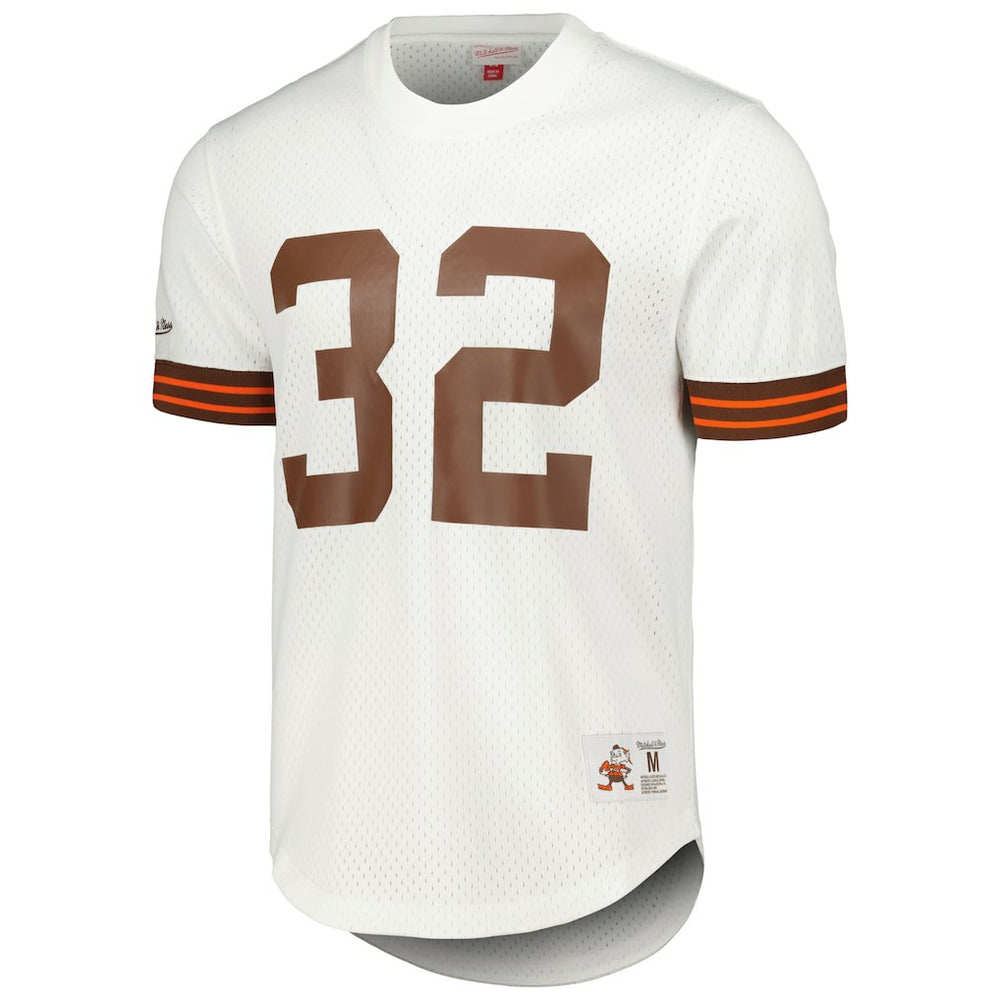 Cleveland Browns Mitchell & Ness Jim Brown  Retired Player Name & Number Mesh Top