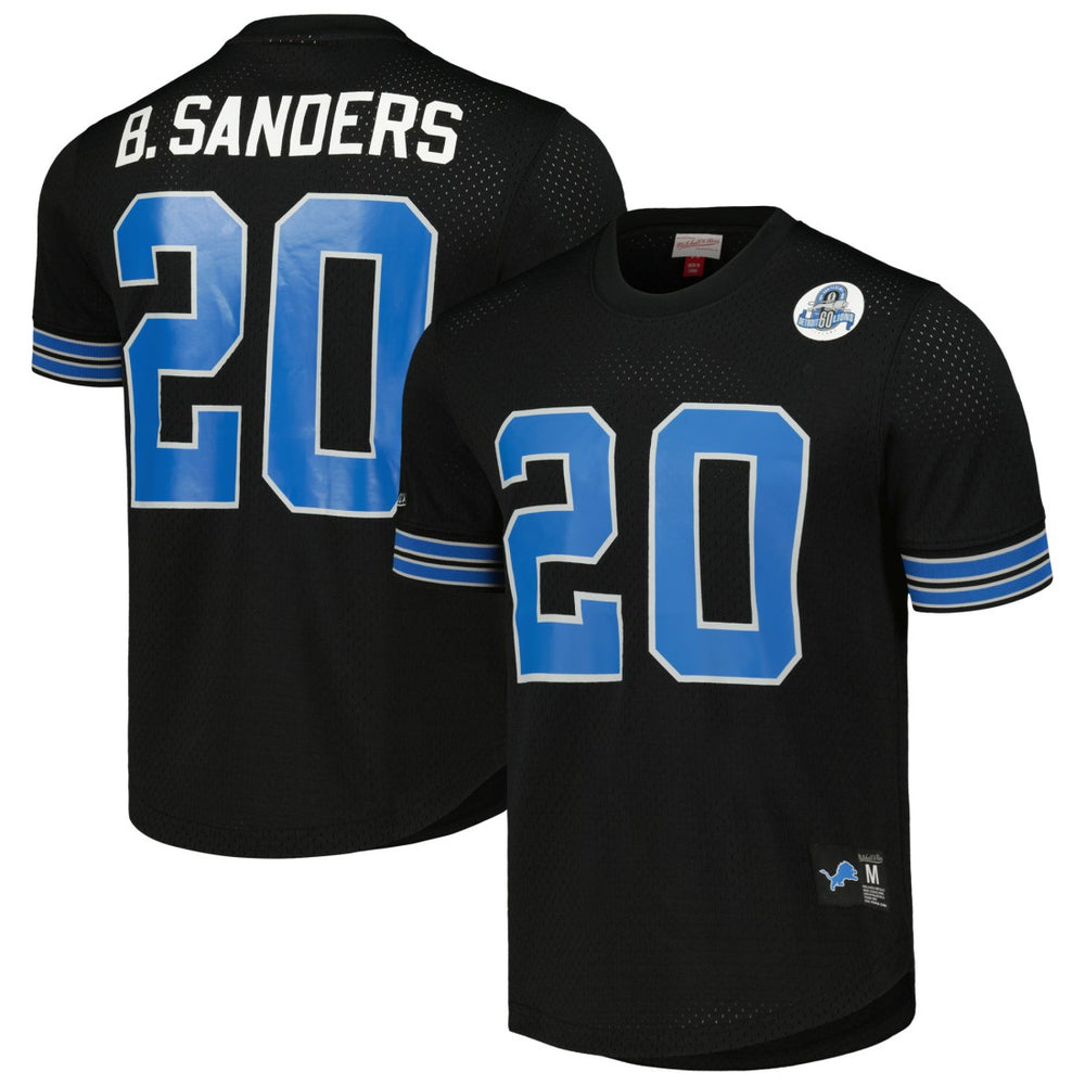 Detroit Lions Mitchell & Ness Barry Sanders  Retired Player Name & Number Mesh Top