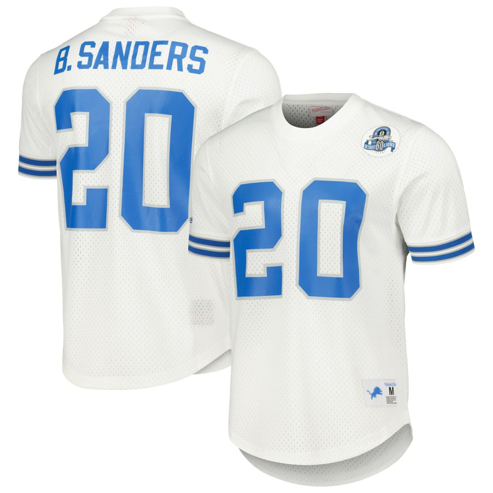 Detroit Lions Mitchell & Ness Barry Sanders  Retired Player Name & Number Mesh Top