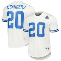 Detroit Lions Mitchell & Ness Barry Sanders  Retired Player Name & Number Mesh Top