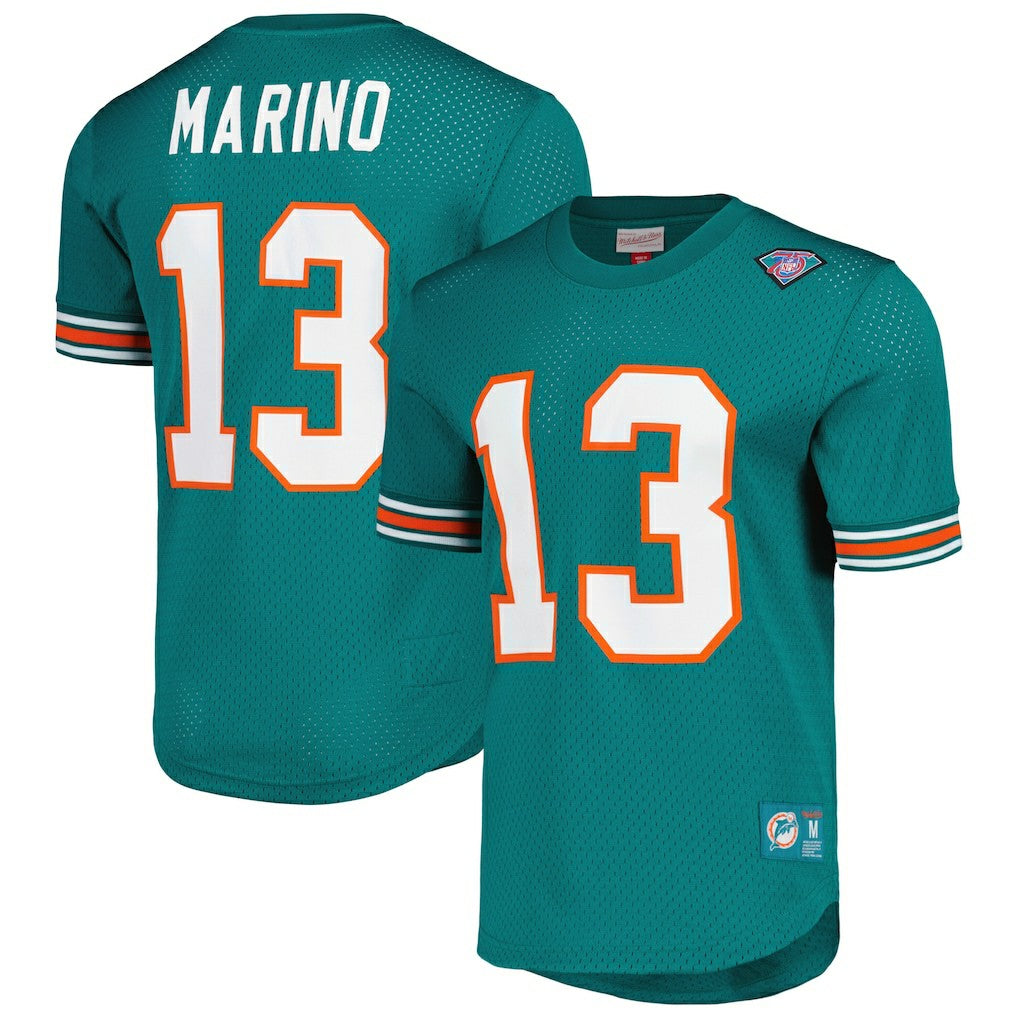 Miami Dolphins Mitchell & Ness Dan Marino  Retired Player Name & Number Mesh Top