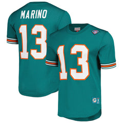Miami Dolphins Mitchell & Ness Dan Marino  Retired Player Name & Number Mesh Top