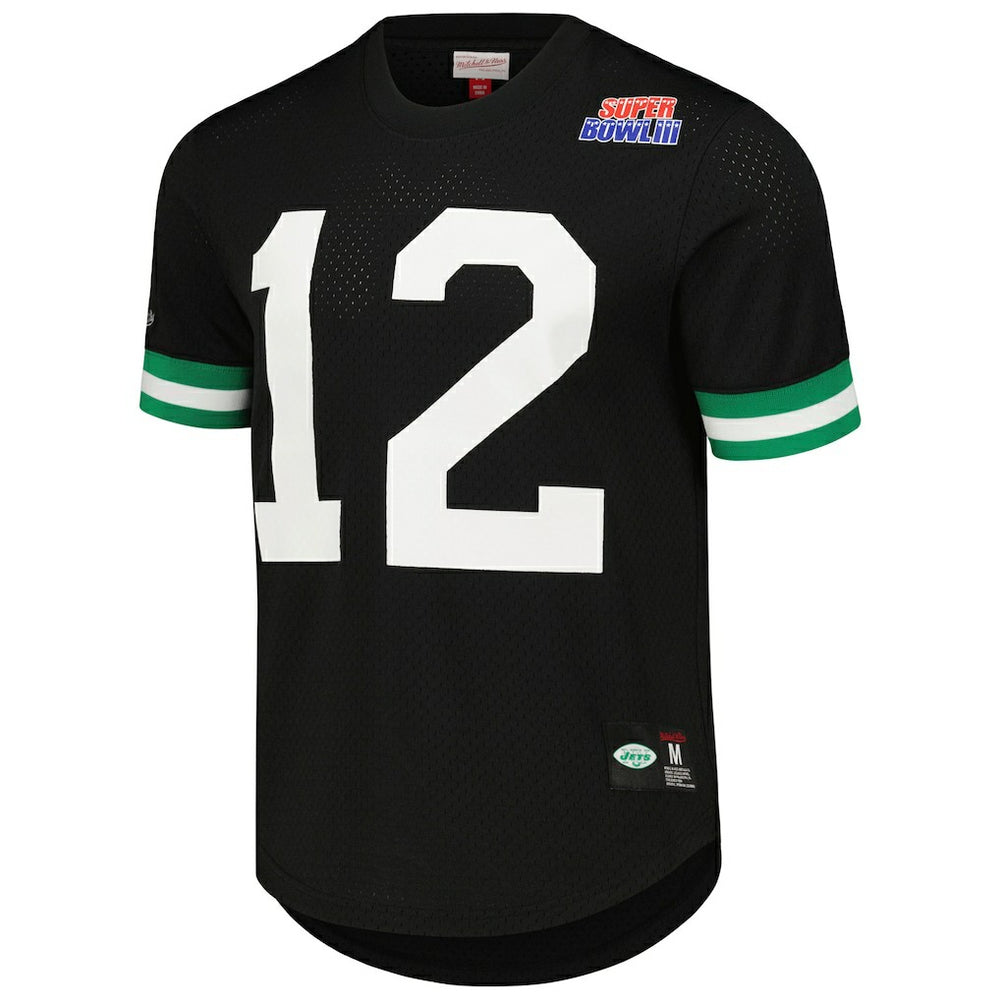New York Jets Mitchell & Ness Joe Namath  Retired Player Name & Number Mesh Top
