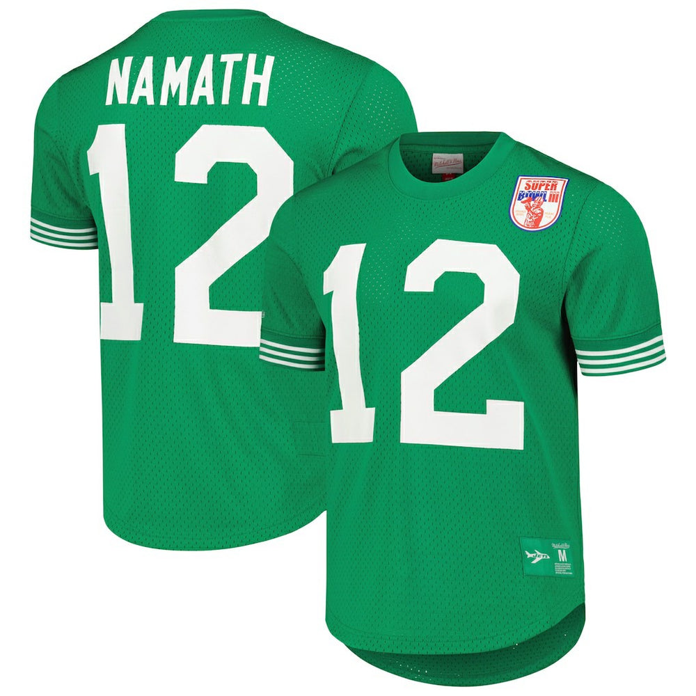 New York Jets Mitchell & Ness Joe Namath  Retired Player Name & Number Mesh Top