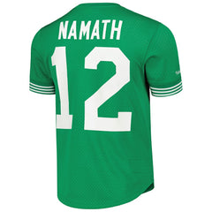 New York Jets Mitchell & Ness Joe Namath  Retired Player Name & Number Mesh Top