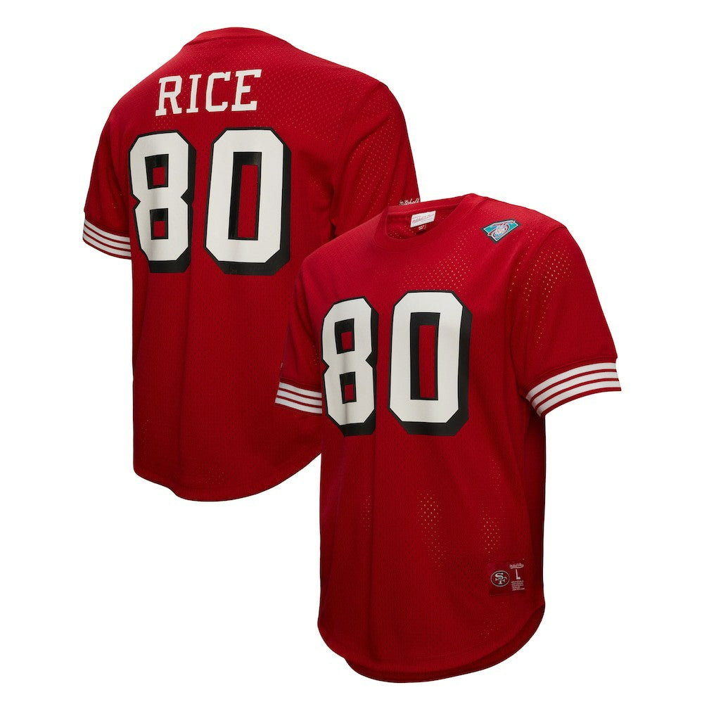 San Francisco 49ers Mitchell & Ness Jerry Rice  Retired Player Name & Number Mesh Top