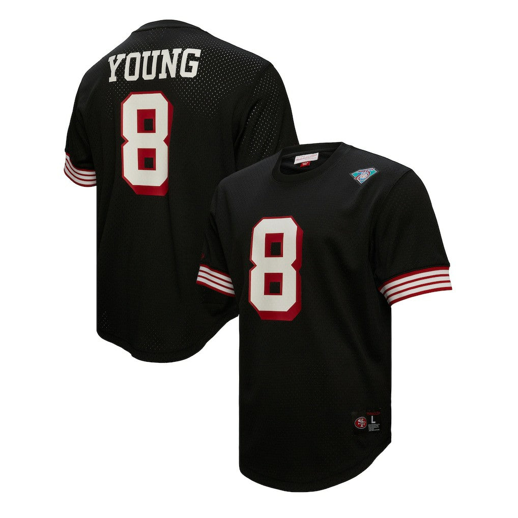 San Francisco 49ers Mitchell & Ness Steve Young  Retired Player Name & Number Mesh Top