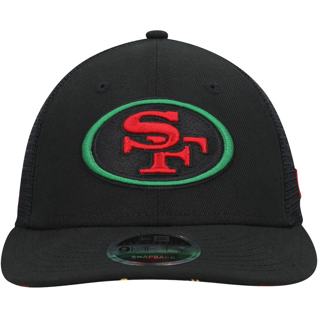 San Francisco 49ers New Era Black Excellence Collection Trucker Low Profile 9FIFTY Snapback Hat