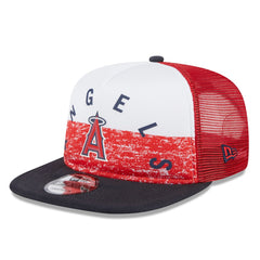 Los Angeles Angels New Era Team Foam Front A-Frame Trucker 9FIFTY Snapback Hat | MLB Shop