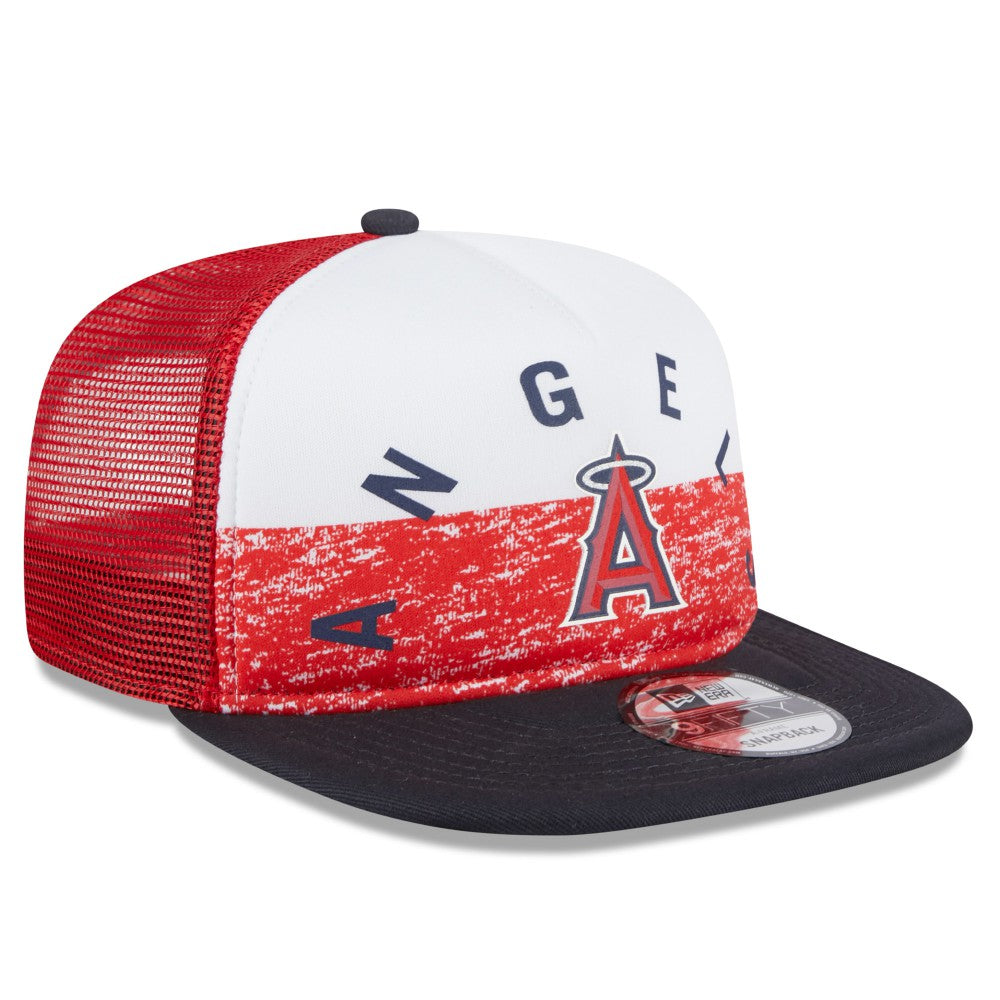 Los Angeles Angels New Era Team Foam Front A-Frame Trucker 9FIFTY Snapback Hat | MLB Shop