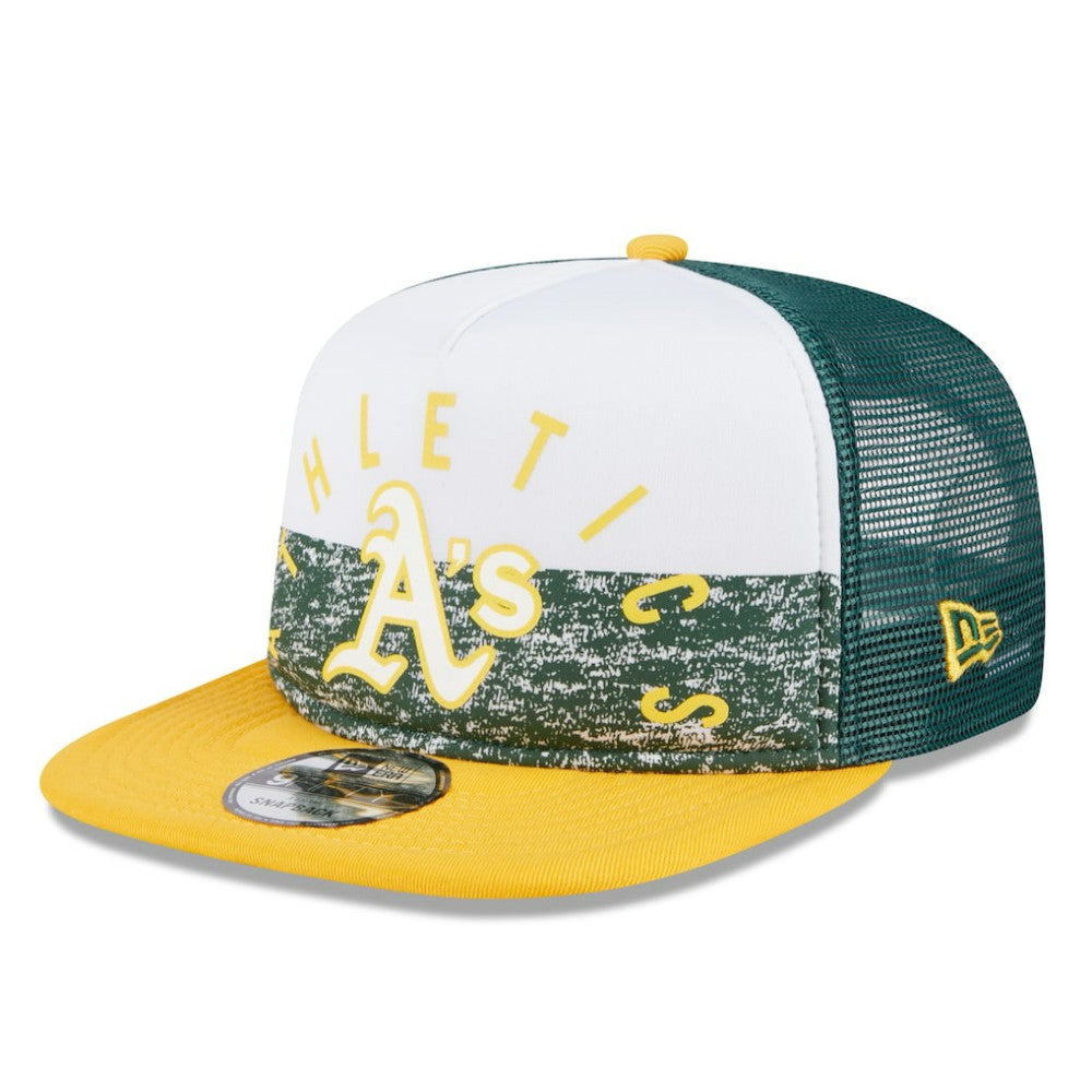Athletics New Era Team Foam Front A-Frame Trucker 9FIFTY Snapback Hat | MLB Discount