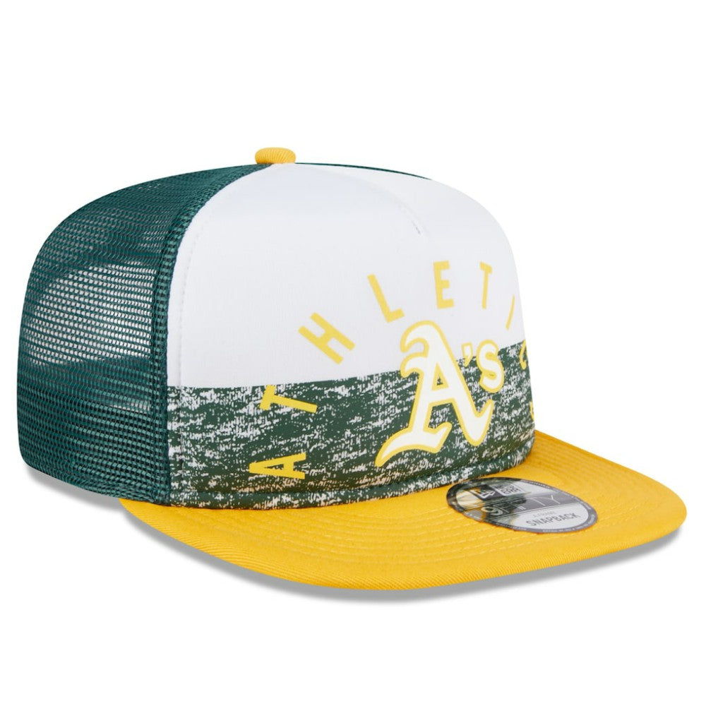Athletics New Era Team Foam Front A-Frame Trucker 9FIFTY Snapback Hat | MLB Discount