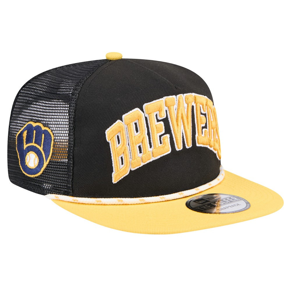 Milwaukee Brewers New Era Throwback Meshback Golfer Hat | MLB For sale