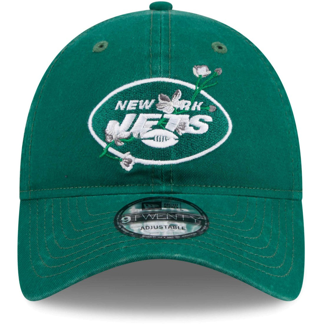 New York Jets New Era Women's Game Day Flower 9TWENTY Adjustable Hat