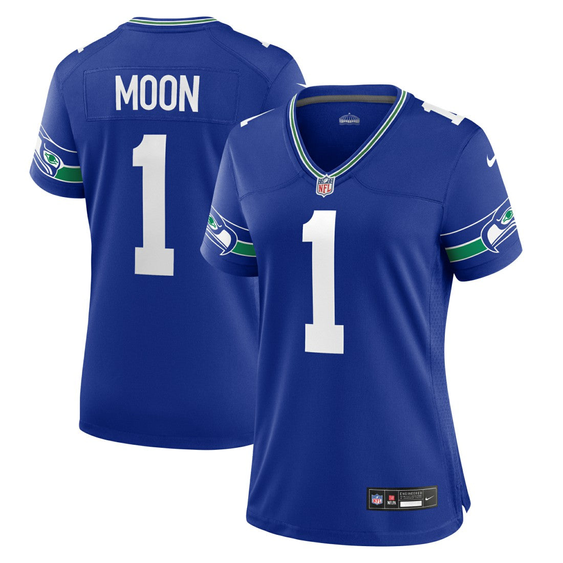 Seattle Seahawks Nike Warren Moon  Women's Throwback Retired Player Game Jersey