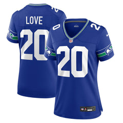 Seattle Seahawks Nike Julian Love  Women's Throwback Player Game Jersey