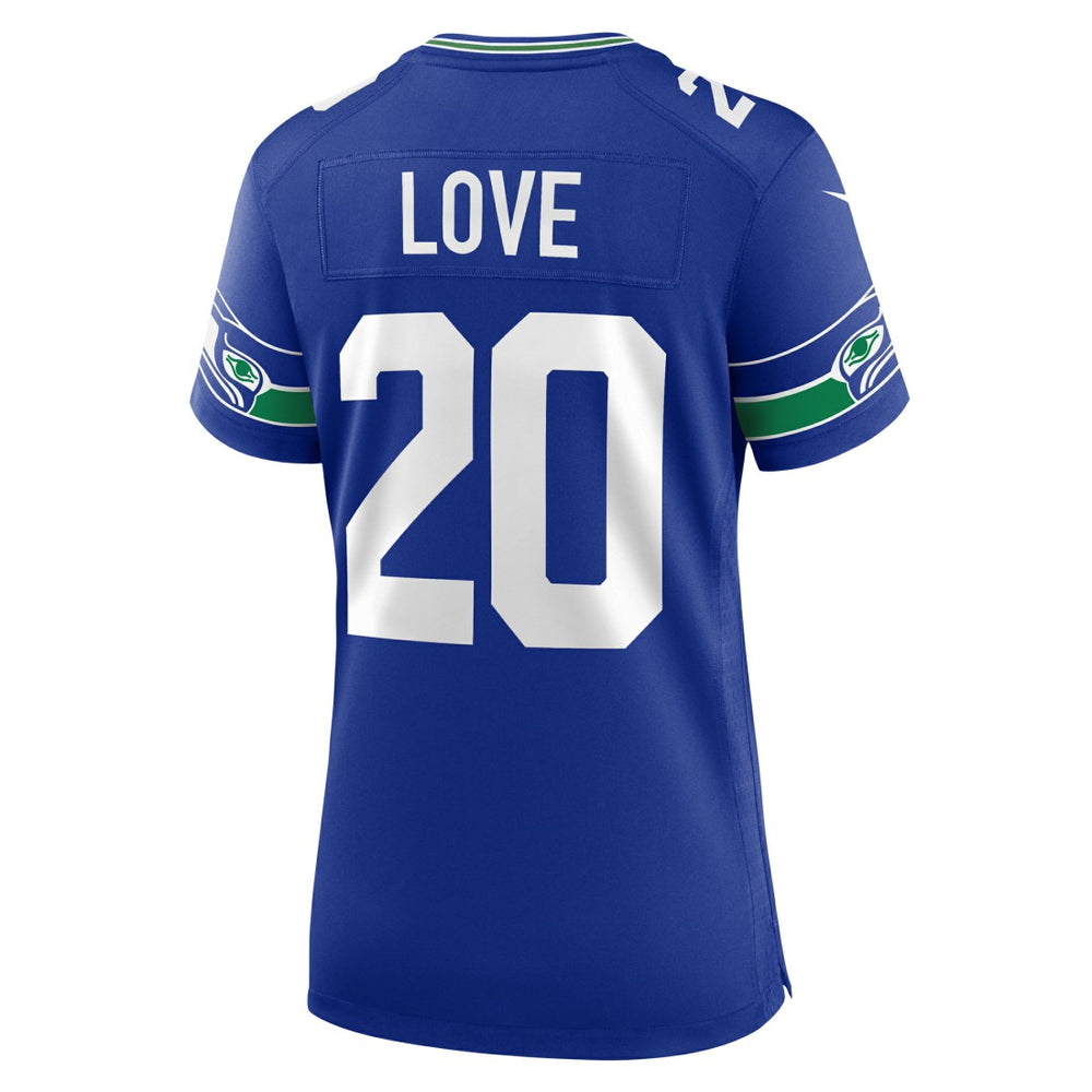 Seattle Seahawks Nike Julian Love  Women's Throwback Player Game Jersey