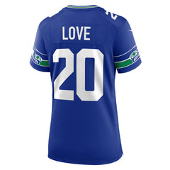 Seattle Seahawks Nike Julian Love  Women's Throwback Player Game Jersey