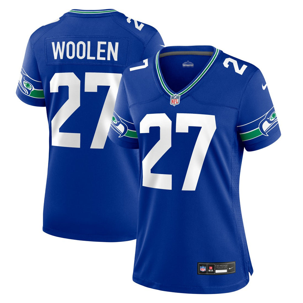 Seattle Seahawks Nike Tariq Woolen  Women's Throwback Player Game Jersey