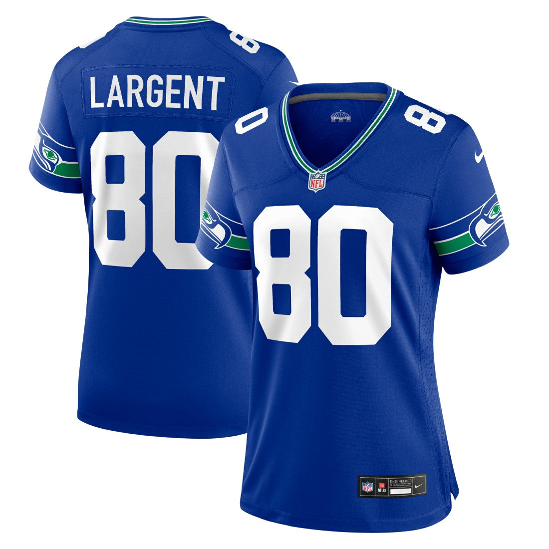 Seattle Seahawks Nike Steve Largent  Women's Throwback Retired Player Game Jersey