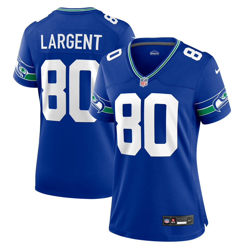 Seattle Seahawks Nike Steve Largent  Women's Throwback Retired Player Game Jersey