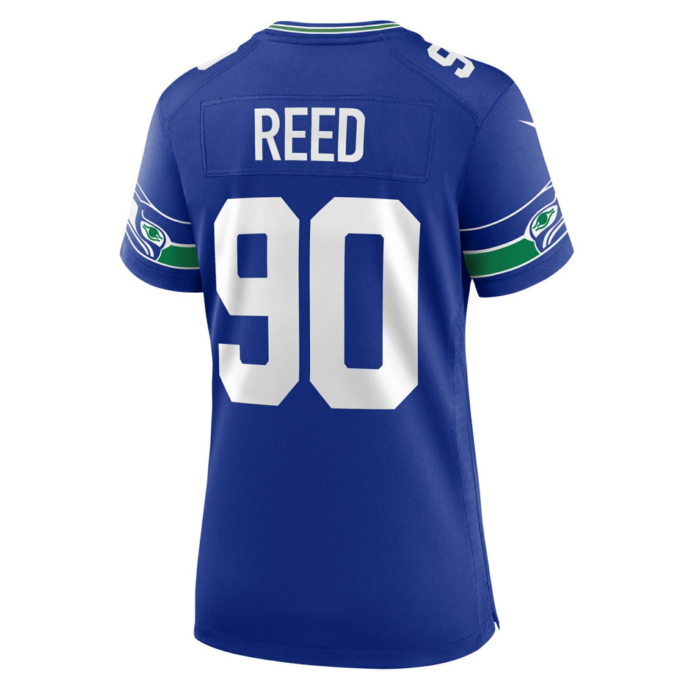 Seattle Seahawks Nike Jarran Reed  Women's Throwback Player Game Jersey