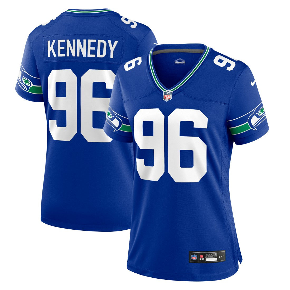 Seattle Seahawks Nike Cortez Kennedy  Women's Throwback Player Game Jersey